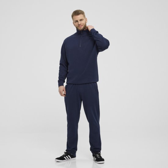 North Latitude Denim Half-Zip Sweatshirt Navy Blue TALL - TALL džemperi - 