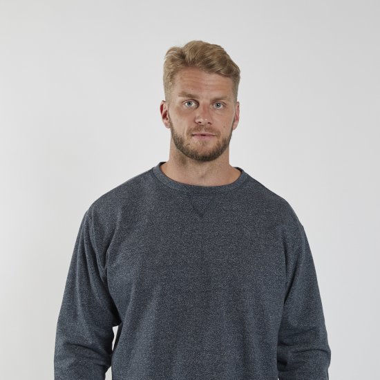 North Latitude O-Neck Sweatshirt Blue Melange TALL - TALL džemperi - 