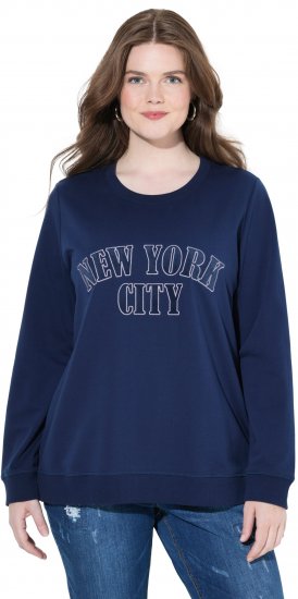 Ulla Popken NYC Embroidered Long Sleeve Sweatshirt Ink Blue - Džemperi un džemperi ar kapuci - 