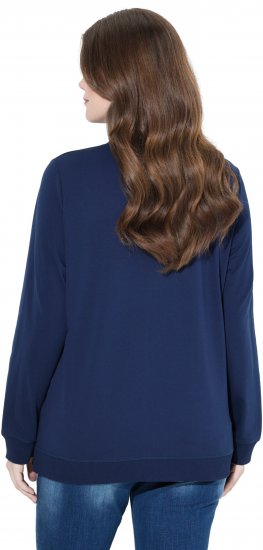 Ulla Popken NYC Embroidered Long Sleeve Sweatshirt Ink Blue - Džemperi un džemperi ar kapuci - 
