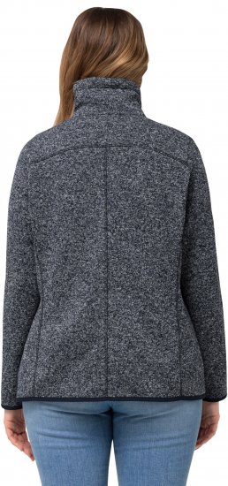 Ulla Popken Heather Knit Fleece Jacket Navy - Džemperi un džemperi ar kapuci - 