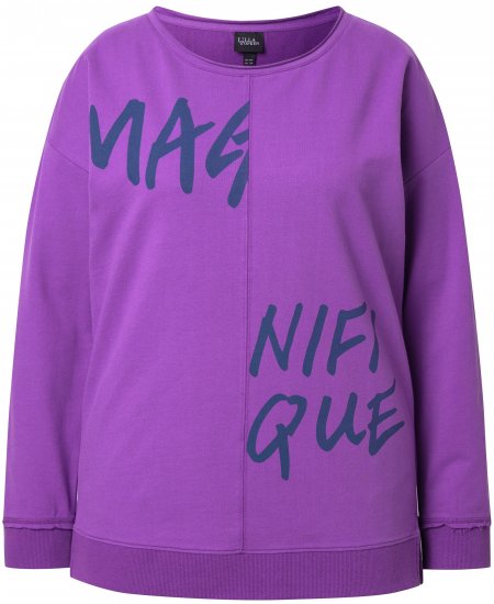 Ulla Popken Magnifique Split Style Sweatshirt Purple - Džemperi un džemperi ar kapuci - 
