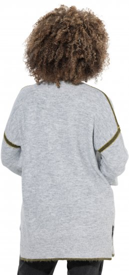 Ulla Popken Decorative Seam Sweater Light Grey Melange - Džemperi un džemperi ar kapuci - 