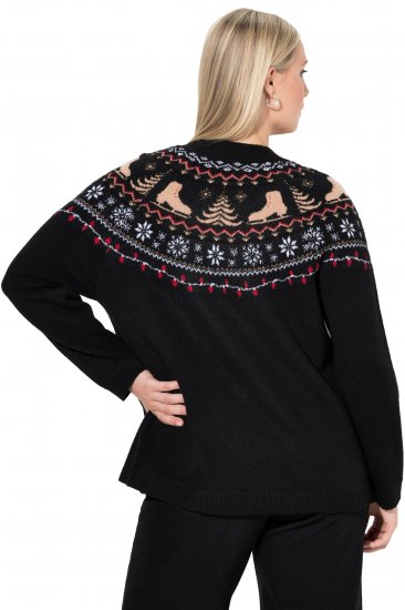 Ulla Popken Norwegian Style Christmas Sweater Black - Džemperi un džemperi ar kapuci - 