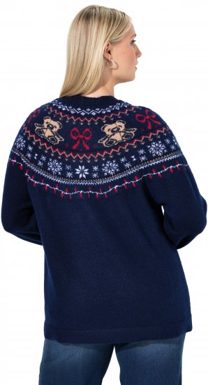 Ulla Popken Norwegian Style Christmas Sweater Blue - Džemperi un džemperi ar kapuci - 