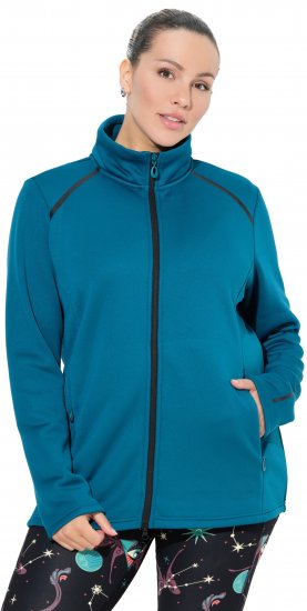 Ulla Popken Quick Drying Athletic Jacket Dark Petrol - Džemperi un džemperi ar kapuci - 
