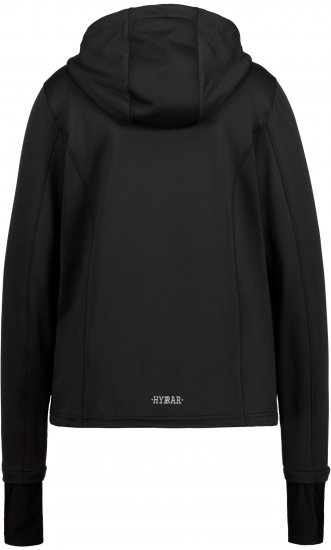 Ulla Popken HYPRAR Zip Front Hooded Stretch Sweatshirt Black - Džemperi un džemperi ar kapuci - 