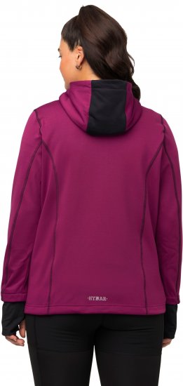 Ulla Popken HYPRAR Zip Front Hooded Stretch Sweatshirt Blackberry - Džemperi un džemperi ar kapuci - 
