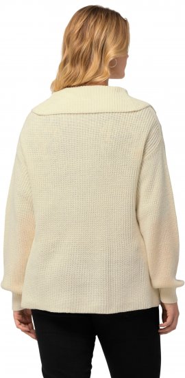 Ulla Popken Lace Up Sailor Collar Sweater Vanilla - Džemperi un džemperi ar kapuci - 