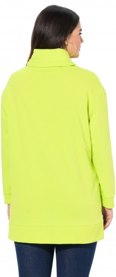 Ulla Popken Embossed Letter Sweatshirt Lime - Džemperi un džemperi ar kapuci - 