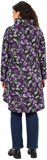 Ulla Popken Floral Stand-Up Collar Flounce Panel Sweatshirt Black - Džemperi un džemperi ar kapuci - 