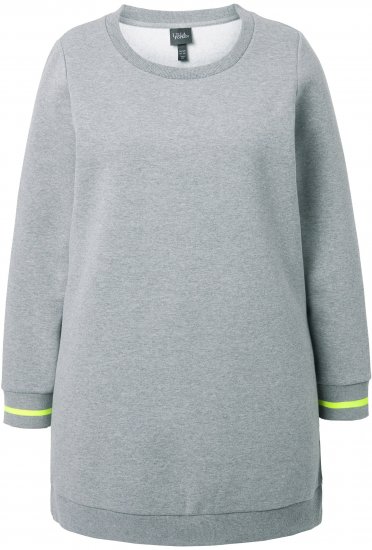 Ulla Popken Nostalgic Escape Oversized Sweatshirt Mouse Grey - Džemperi un džemperi ar kapuci - 