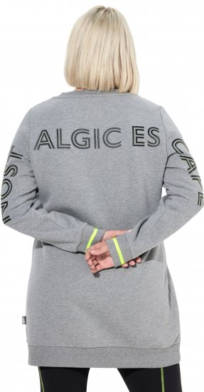 Ulla Popken Nostalgic Escape Oversized Sweatshirt Mouse Grey - Džemperi un džemperi ar kapuci - 