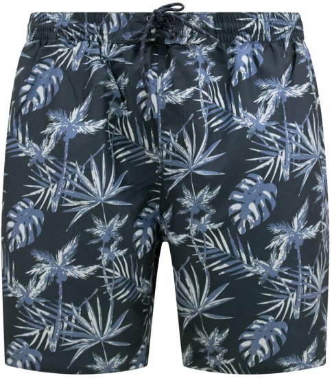 D555 Cleethorpes Hawaii Printed Swimshorts Navy - Peldbikses - Vīriešu liela izmēra peldšorti