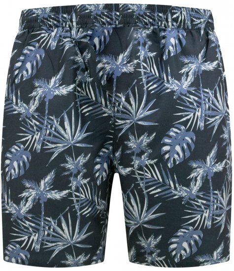 D555 Cleethorpes Hawaii Printed Swimshorts Navy - Peldbikses - Vīriešu liela izmēra peldšorti