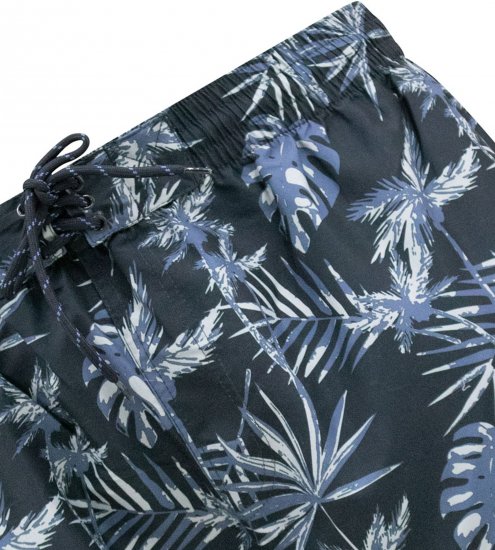 D555 Cleethorpes Hawaii Printed Swimshorts Navy - Peldbikses - Vīriešu liela izmēra peldšorti
