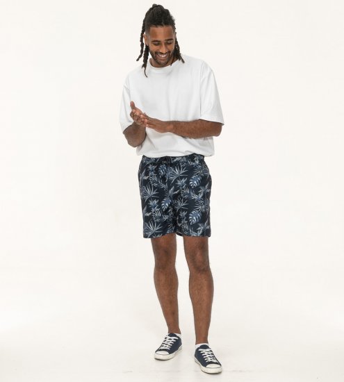 D555 Cleethorpes Hawaii Printed Swimshorts Navy - Peldbikses - Vīriešu liela izmēra peldšorti