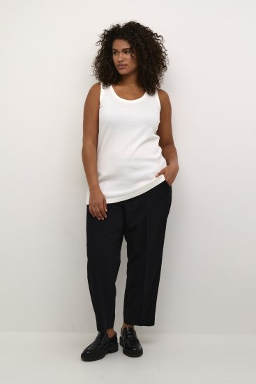 Kaffe Curve Carina Tops bez piedurknēm Chalk - T-krekli - 