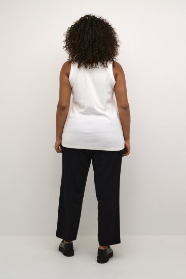 Kaffe Curve Carina Tops bez piedurknēm Chalk - T-krekli - 