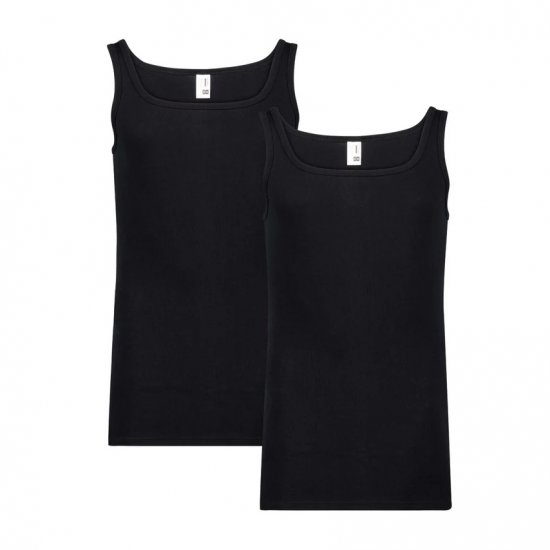 Adamo Royal Fine Ribbed Undershirt 2-Pack Black - Apakšveļa un peldšorti - Apakšveļa - 2XL-8XL