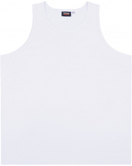 Espionage T017 Plain Tanktop White - Lielo vīriešu t-krekli bez piedurknēm - Lielo vīriešu t-krekli bez piedurknēm