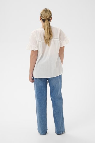 Kaffe Curve Valeria Top Chalk - Topi - 