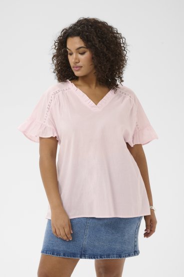 Kaffe Curve Valeria Top Ballerina Pink - Krekli un topi - 