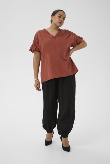 Kaffe Curve Valeria Top Henna Brown - Krekli un topi - 