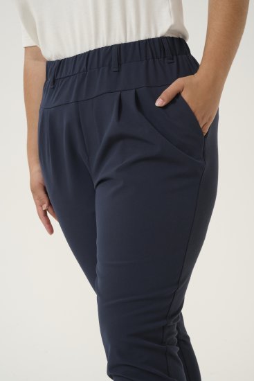 Kaffe Curve Jia Bikses Pusnakts jūras zilā - Džinsi & Bikses Lielos Izmēros – Plus Size - 