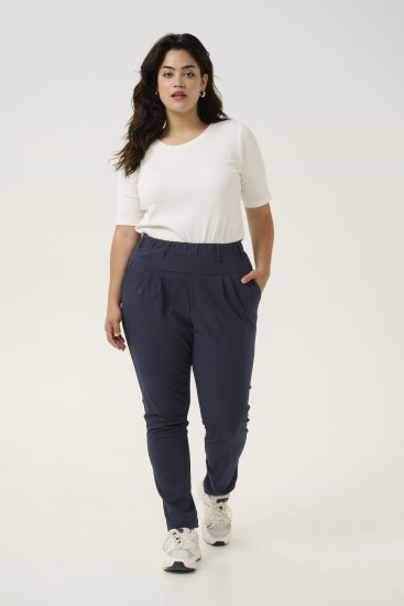 Kaffe Curve Jia Bikses Pusnakts jūras zilā - Džinsi & Bikses Lielos Izmēros – Plus Size - 