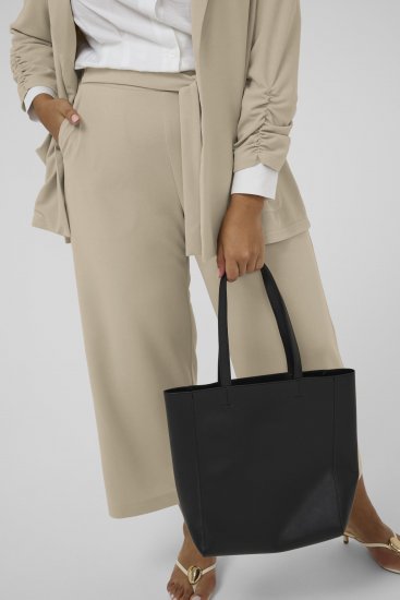 Kaffe Curve Pheolo Cropped Pants Feather Grey - Auduma bikses - 