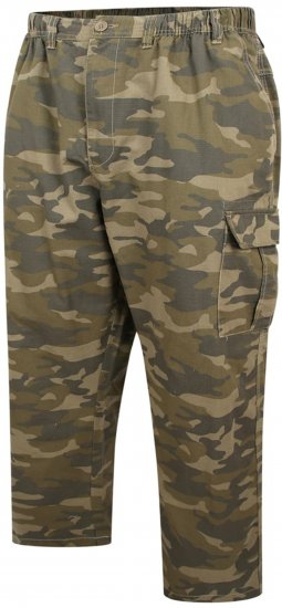Espionage TR054 Camoflage Trousers Green - Lielo izmēru kargo bikses vīriešiem - Lielo izmēru kargo bikses vīriešiem