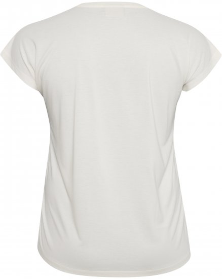 Kaffe Curve Lina V-Neck T-Shirt White - T-krekli - 