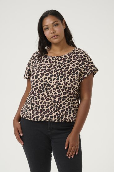 Kaffe Curve Sonna Stanley Tops Leoparda raksts - T-krekli - 