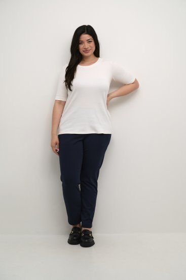 Kaffe Curve Carina T-krekls Chalk - T-krekli - 