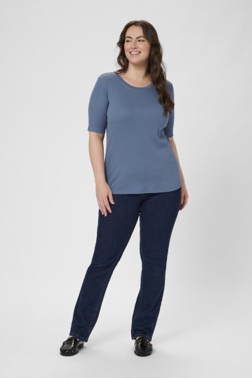 Kaffe Curve Carina T-Shirt Blue - T-krekli - 