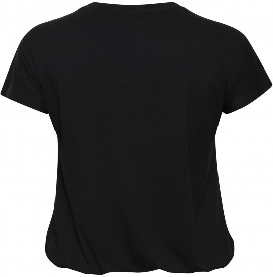 Kaffe Curve Jena V-Neck T-krekls Dziļi melna - T-krekli - 