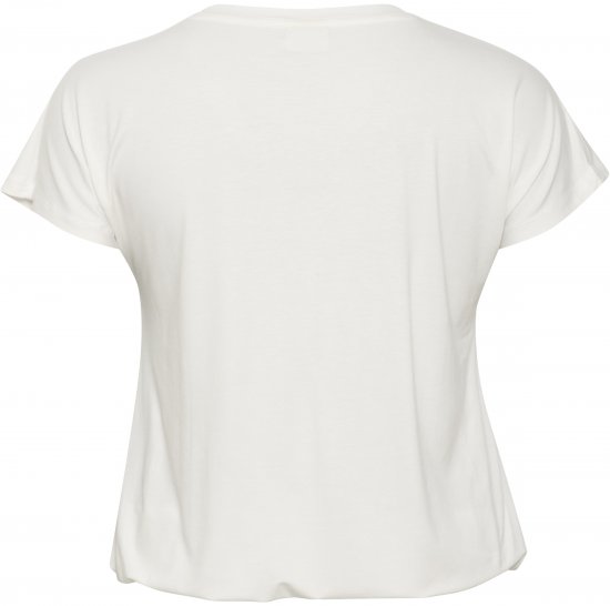Kaffe Curve Jena V-Neck T-krekls Chalk - T-krekli - 