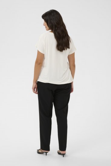 Kaffe Curve Jena V-Neck T-krekls Chalk - T-krekli - 