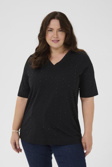 Kaffe Curve Phoelina T-Shirt Black - T-krekli - 