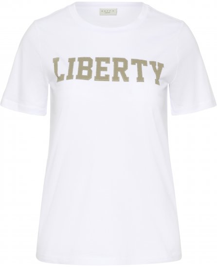 Kaffe Curve June T-krekls Balts - Apdrukāti T-krekli sievietēm - 