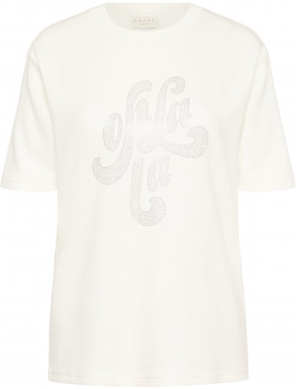 Kaffe Curve Rosa T-Shirt Chalk - T-krekli - 