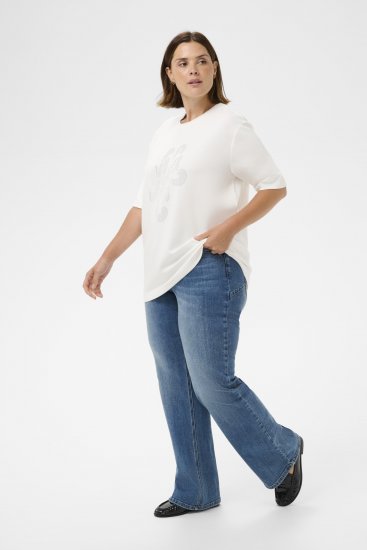 Kaffe Curve Rosa T-Shirt Chalk - T-krekli - 
