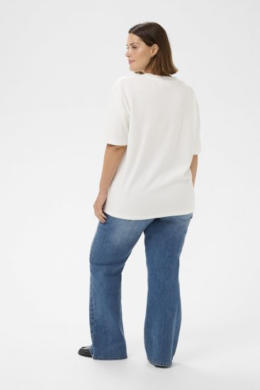 Kaffe Curve Rosa T-Shirt Chalk - T-krekli - 
