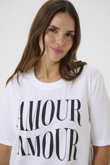 Kaffe Curve Chari T-Shirt Optical White - T-krekli - 