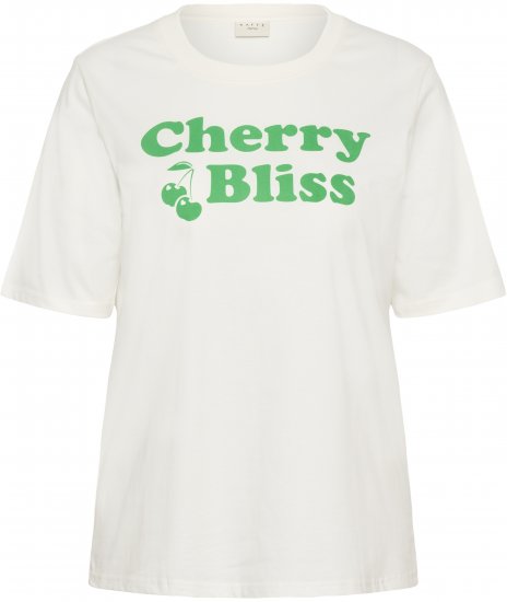 Kaffe Curve Chari T-Shirt Chalk - T-krekli - 