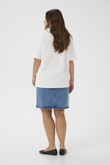 Kaffe Curve Chari T-Shirt Chalk - T-krekli - 