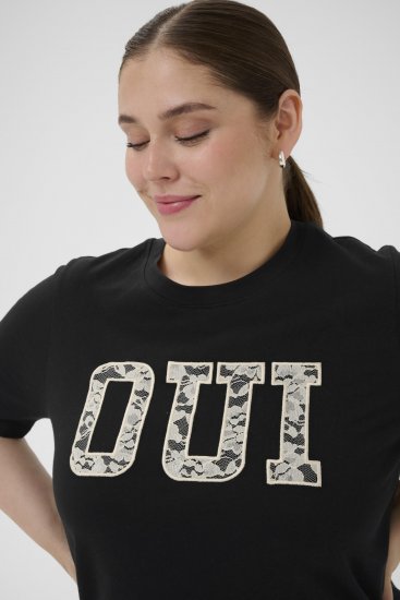 Kaffe Curve Lucie T-Shirt Black - T-krekli - 