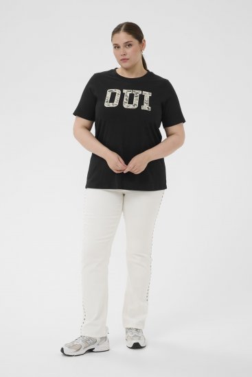 Kaffe Curve Lucie T-Shirt Black - T-krekli - 