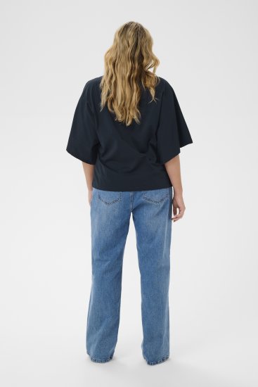 Kaffe Curve Stormi T-Shirt Navy - T-krekli - 